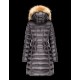 Moncler HERMIFUR Ultralight Turtleneck Steel Sølv Vinter Jakker Nylon/Racoon Dame 41456718CD