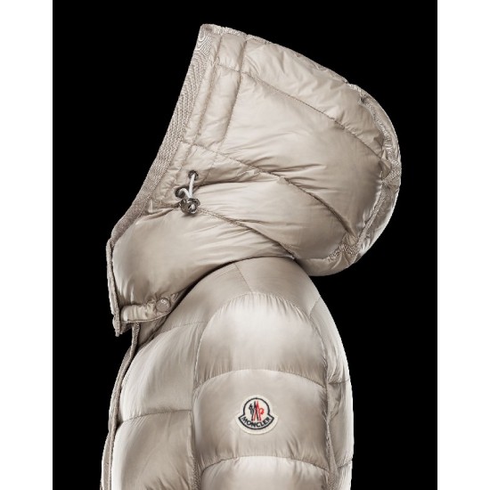 Moncler HERMINE Ultralight Turtleneck Beige Vinter Jakker Nylon Dame 41378010UK