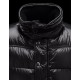 Moncler Hubert Ultralight Fur Trimmed Sort Dunjakke Wool/Polyamide Herre 41236416HV