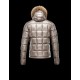 Moncler Hubert Ultralight Fur Trimmed Sølv Dunjakke Nylon/Polyamid Herre 41236416KJ