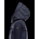 Moncler JACOB Detachable Hood Turtleneck Dark Blå Dunjakke Wool Techno Fabric Herre 41456709SQ