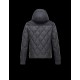 Moncler LABASTIDE Detachable Hood Turtleneck Sølv Dunjakke Wool Flannel Herre 41459673PQ