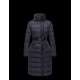 Moncler LANOUX Detachable Turtleneck Dark Blå Vinter Jakker Nylon/Polyester Dame 41472649TK