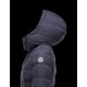 Moncler LANOUX Detachable Turtleneck Dark Blå Vinter Jakker Nylon/Polyester Dame 41472649TK