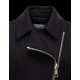 Moncler LAUN Classic Neckline Sort Vinterfrakke Virgin Wool/Polyamide Dame 41466436VU