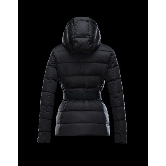 Moncler LAVAUD Detachable Turtleneck Sort Dunjakke Nylon/Polyester Dame 41460688KA