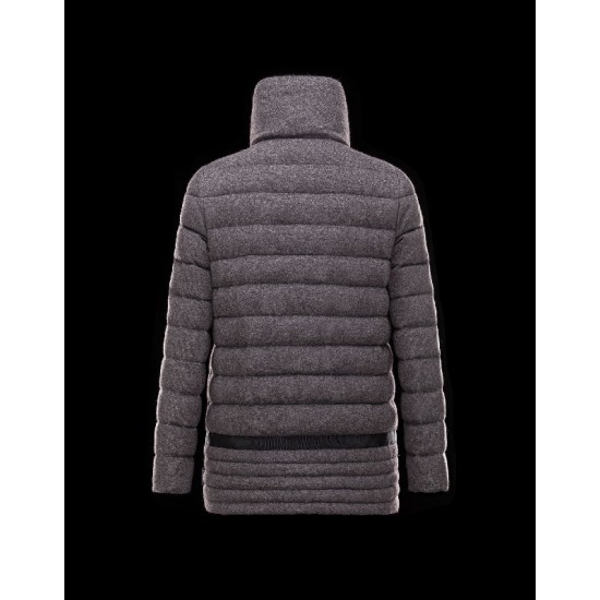 Moncler LEUCATE Turtleneck Steel Sølv Vinter Jakker Viscose/Angora/Polyamide Dame 41456714CM