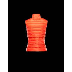 Moncler LIANE Ultralight Mandarin Collar Orange Dunvest Techno Fabric Dame 41344266AD