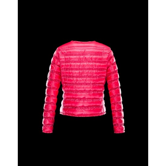 Moncler LISSY Ultralight Round Collar Fuchsia Dunjakke Polyamide Dame 41338938FP