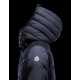 Moncler LUCIEN Turtleneck Dark Blå Dunjakke Wool Flannel Herre 41464457DD