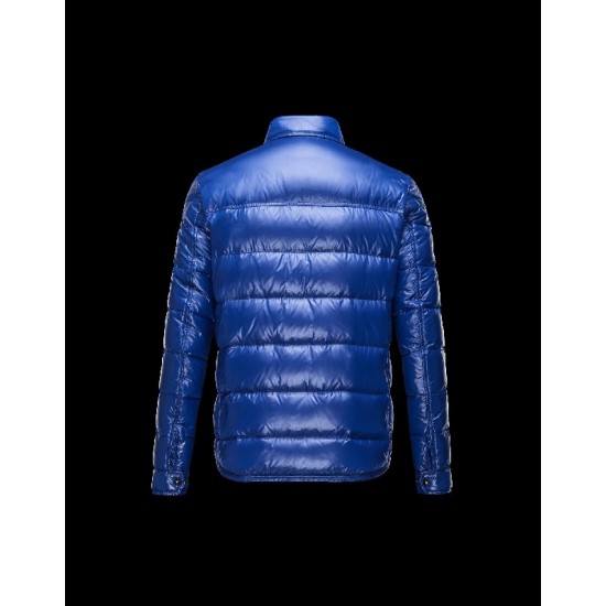 Moncler MATTHEW Classic Neckline Bright Blå Dunjakke Nylon Herre 41456707RN