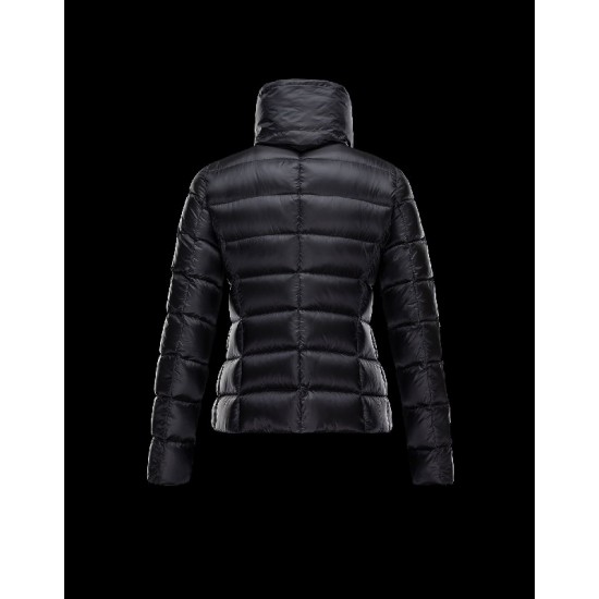 Moncler MEILLE Detachable Round Collar Sort Dunjakke Techno Fabric Dame 41456712VQ