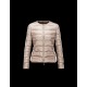 Moncler MEILLE Round Collar Detachable Collar Beige Dunjakke Polyamide Dame 41456712GK