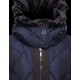 Moncler MOUCHE Detachable Turtleneck Dark Blå Vinter Jakker Techno Fabric/Polyester Dame 41473460DM