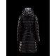 Moncler Moka Detachable Hood Sort Vinter Jakker Lacquered Nylon Dame 41224531KD