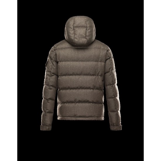 Moncler Montgenevre Detachable Hood Military Grøn Dunjakke Flannel Wool Herre 41249881LI