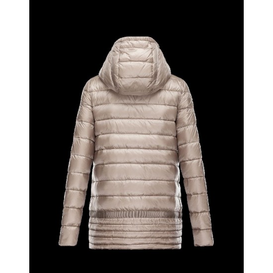 Moncler NARLAY Ultralight Turtleneck Beige Vinter Jakker Nylon Dame 41457282KL