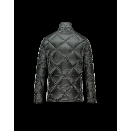 Moncler NORMAN Lapel Collar Dark Grøn Vinterfrakke Techno Fabric Herre 41456752AN