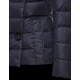 Moncler PALAS Double-Breasted Turtleneck Dark Blå Dunjakke Nylon Dame 41457361OC