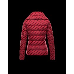 Moncler PALAS Double-Breasted Turtleneck Maroon Dunjakke Techno Fabric/Polyester Dame 41473455FI