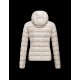 Moncler PLANE Detachable Hood Double-Breasted Ivory Dunjakke Lacquered Nylon Dame 41382558BV