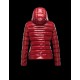 Moncler PLANE Double-Breasted Detachable Turtleneck Maroon Dunjakke Nylon/Polyamid Dame 41382558TD