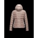 Moncler PLANE Double-Breasted Turtleneck Dove Sølv Dunjakke Lacquered Nylon Dame 41382558PE