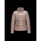 Moncler PLANE Double-Breasted Turtleneck Dove Sølv Dunjakke Lacquered Nylon Dame 41382558PE