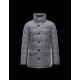 Moncler RETHEL Detachable Turtleneck Sølv Dunjakke Wool Flannel Coyote Herre 41466932ST