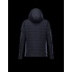 Moncler ROUX Detachable Turtleneck Dark Blå Dunjakke Wool Flannel Herre 41456703CA