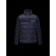 Moncler RYAN Detachable Hood Turtleneck Dark Blå Dunjakke Flannel Wool Herre 41456962IB