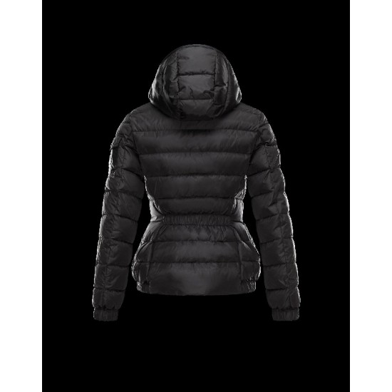 Moncler SABY Turtleneck Detachable Sort Dunjakke Technical Nylon Dame 41457124LH