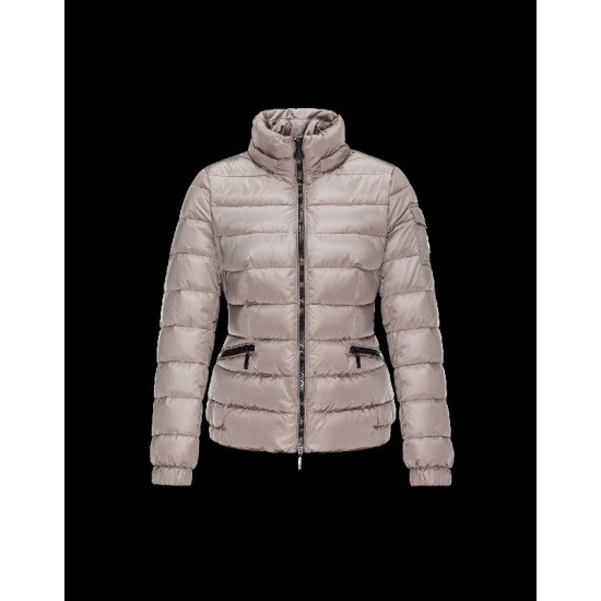 Moncler SABY Turtleneck Detachable Dove Sølv Dunjakke Technical Nylon Dame 41457124FV