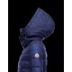 Moncler SANGLIER Inner Hood Turtleneck Blå Dunjakke Nylon Dame 41381027EL