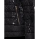 Moncler SOLARIS Turtleneck Sort Dunjakke Wool Nylon Flannel Dame 41467465KC