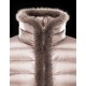 Moncler TEMPLE Ultralight Turtleneck Dove Sølv Dunjakke Nylon/Mink Dame 41456772XL