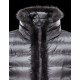 Moncler TEMPLE Ultralight Turtleneck Steel Sølv Dunjakke Nylon/Mink Dame 41456772KB