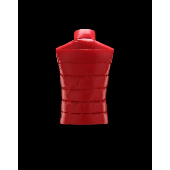 Moncler Tib Turtleneck Rød Dunvest Nylon/Polyamid Herre 41236593QA