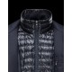 Moncler VALLIER Detachable Turtleneck Dark Blå Vinter Jakker Wool Flannel Herre 41456697GL