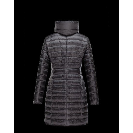 Moncler VERNOIS Ultralight Detachable Round Collar Steel Sølv Dunjakke Nylon/Feather Dame 41466225LF