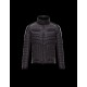 Moncler BAHR Biker Turtleneck Sort Dunjakke Silky Nylon Lambskin Herre 41466657QL