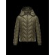 Moncler BERRIAT Detachable Hood Turtleneck Military Grøn Dunjakke Nylon/Polyamid Herre 41456793MB