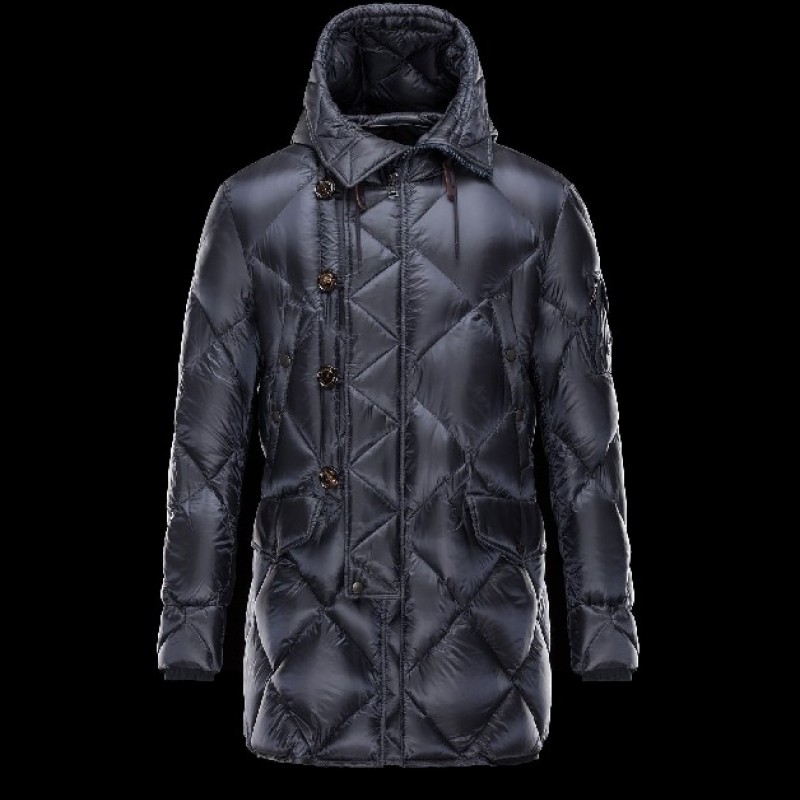 Moncler EDWIN Turtleneck Dark Blå Vinter Jakker Polyamide Herre 41456985ER