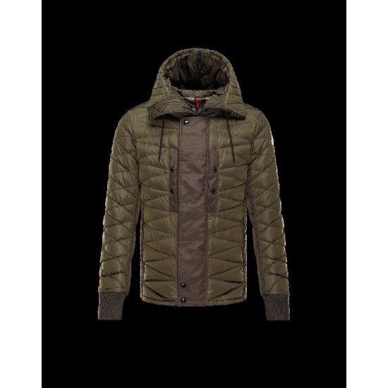 Moncler ERNEST Turtleneck Dark Grøn Dunjakke Nylon Herre 41459674CF