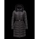 Moncler FABREFUR Detachable Turtleneck Sort Vinter Jakker Polyester/Beaver Dame 41456774HQ