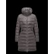 Moncler FLAMME Inner Hood Turtleneck Steel Sølv Vinter Jakker Nylon Dame 41381023UH