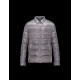 Moncler GAMME BLEU Classic Neckline Sølv Dunjakke Nylon/Polyamid Herre 41472641MD