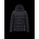 Moncler LOIRAC Detachable Hood Turtleneck Sort Dunjakke Elastane/Nylon Herre 41378031GH