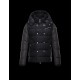 Moncler LUCIEN Turtleneck Sort Dunjakke Wool Flannel Herre 41464457QI