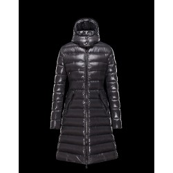 Moncler Moka Detachable Hood Steel Sølv Vinter Jakker Lacquered Nylon Dame 41224531UV